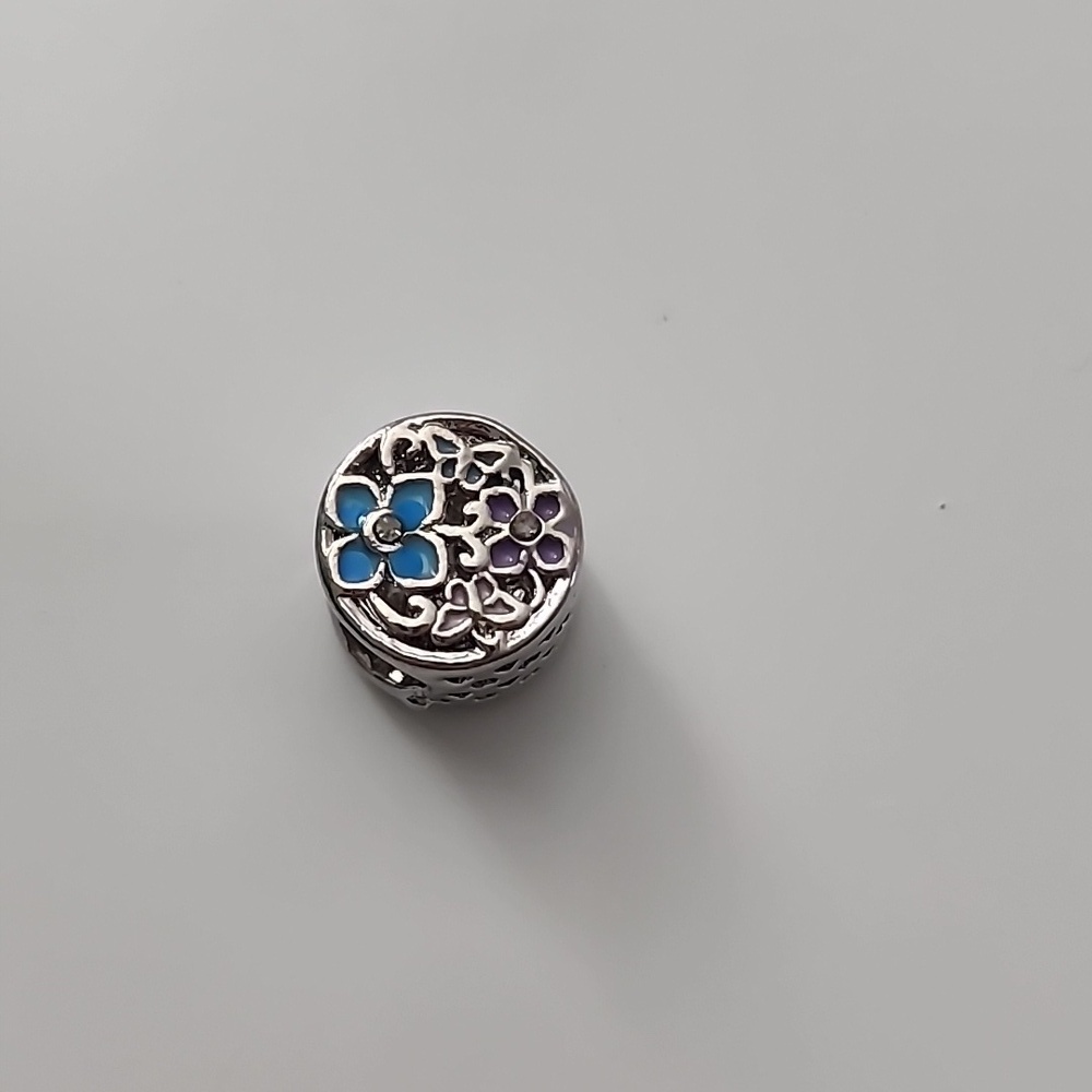 Premium  Flower Charm Fits Pandora and other European Systems